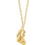 14K Yellow Bow 18 Necklace - 65239460001P photo 2