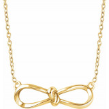 14K Yellow Bow 18 Necklace - 65239460001P photo