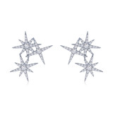 Lafonn Platinum Star Cluster Stud Earrings - E0516CLP00 photo