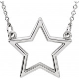 14K White Star 16 Necklace - 85877101P photo