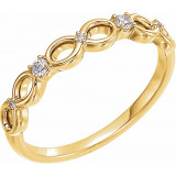 14K Yellow .08 CTW Diamond Infinity-Inspired Ring - 123285601P photo