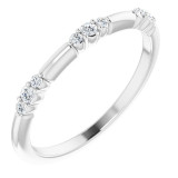 Platinum 1/10 CTW Diamond Stackable Ring - 124033603P photo