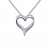 Lafonn Double-Heart Pendant Necklace - P0152CLP18 photo