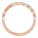 14K Rose Aquamarine Stackable Ring - 71876632P photo 2