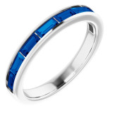 14K White Blue Sapphire Ring - 12293260027P photo