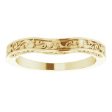 14K Yellow Floral-Inspired Matching Band - 123679117P photo 3