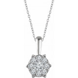 14K White 1/3 CTW Diamond 16-18 Necklace - 65265860000P photo