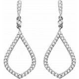 14K White 1/4 CTW Diamond Earrings - 65198160000P photo 2