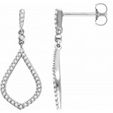 14K White 1/4 CTW Diamond Earrings - 65198160000P photo