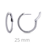 Lafonn 1.2 CTW Hoop Earrings - E3005CLP00 photo