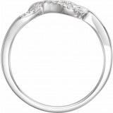 14K White 1/10 CTW Diamond Knot Ring - 65245560001P photo 2