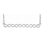 14K White Infinity-Inspired 16-18 Bar Necklace - 86768101P photo