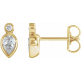 14K Yellow 1/3 CTW Diamond Bezel-Set Earrings - 86859601P photo