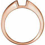 14K Rose Band for 4.6 mm Round Ring - 1089366898P photo 2