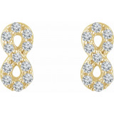 14K Yellow 1/6 CTW Diamond Infinity Earrings - 65277360001P photo 2