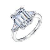 Lafonn Classic Three-Stone Engagement Ring - R0184CLP05 photo