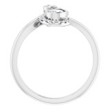 14K White 1/2 CTW Diamond Bezel-Set Bypass Ring - 123899605P photo 2