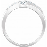 14K White 1/4 CTW Diamond Two-Stone Ring - 65269960001P photo 2