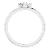 14K White 1/10 CTW Diamond Stackable Cross Ring - R43098600P photo 2