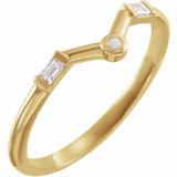 14K Yellow Opal & .08 CTW Diamond V Ring - 72140101P photo