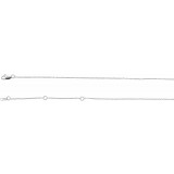 14K White 1 mm Adjustable Diamond-Cut Cable Chain 6 1/2-7 1/2 Bracelet - CH1101601P photo