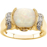 14K Yellow Opal, Pink Tourmaline & 1/6 CTW Diamond Ring - 64556200400P photo 3