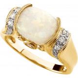 14K Yellow Opal, Pink Tourmaline & 1/6 CTW Diamond Ring - 64556200400P photo 4