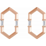 14K Rose 1/3 CTW Diamond Geometric Earrings - 87075602P photo 2