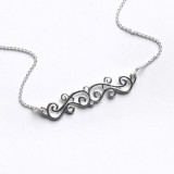 Southern Gates Sterling Silver Scroll Bar Necklace photo