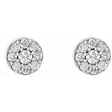 14K White 3/8 CTW Diamond Earrings - 862886000P photo 2
