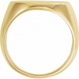 14K Yellow 27x19 mm Oval Signet Ring - 91248577P photo 2