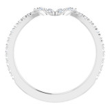 14K White 1/4 CTW Diamond French-Set Matching Band - 123909608P photo 2