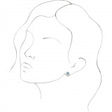 14K White Aquamarine & 1/8 CTW Diamond Earrings - 86777615P photo 3