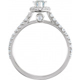14K White Aquamarine & 3/8 CTW Diamond Engagement Ring - 6887170000P photo 2