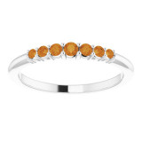 14K White Citrine Stackable Ring - 72022606P photo 3