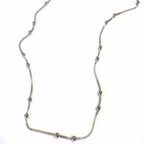 Southern Gates Sterling Silver Square Wheat Chain Necklace photo