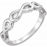 14K White Stackable Infinity-Inspired Ring - 51618101P photo
