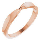14K Rose 3 mm Stackable Twist Ring - 51734103P photo