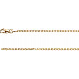 14K Yellow 1.75 mm Solid Diamond-Cut Cable 7 Chain - CH125120478P photo