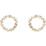 14K Yellow 3/4 CTW Diamond Circle Earrings - 65357960001P photo 2