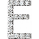 14K White .06 CTW Diamond Single Initial E Earring - 867976020P photo