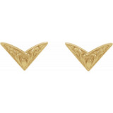 14K Yellow Sculptural-Inspired Earrings - 86936601P photo 2