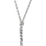 14K White Initial J 1/8 CTW Diamond 16 Necklace - 67311109P photo 2