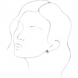 14K White Turquoise & 1/8 CTW Diamond Earrings - 86780620P photo 3