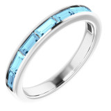 14K White Aquamarine Ring - 12293260006P photo